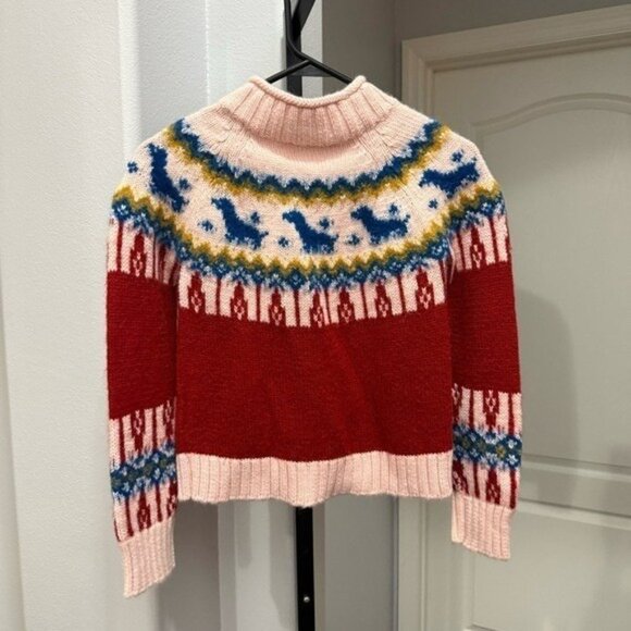 Rachel Antonoff 60% Alpaca Oscar Fairisle Dachshund print sweater Size XS Knit - Picture 9 of 10